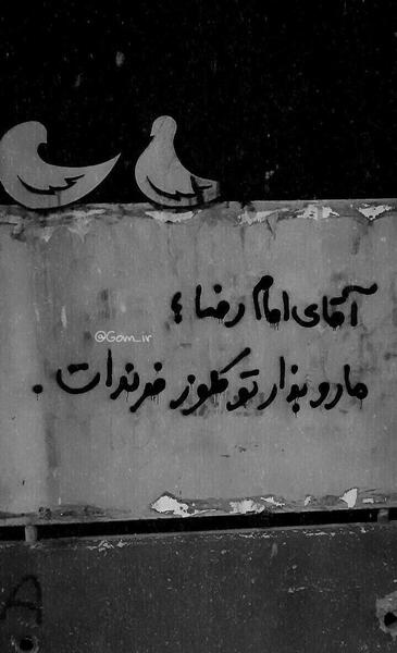 عکس حرم امام رضا سیاه سفید