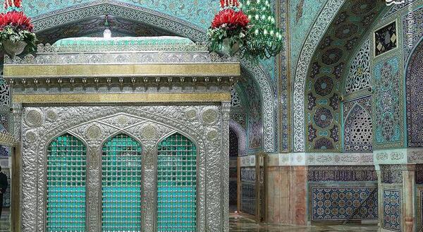 عکس حرم مطهر امام رضا در لحظه نماز جماعت