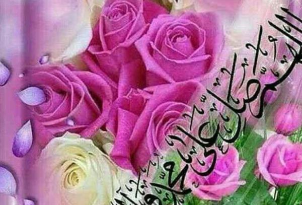 عکس گل با صلوات برای پروفایل