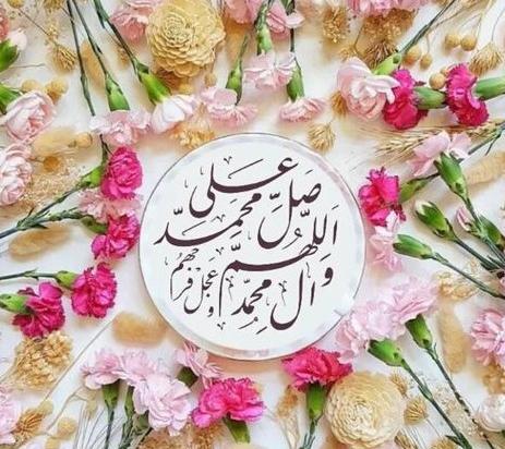 عکس گل با صلوات برای پروفایل