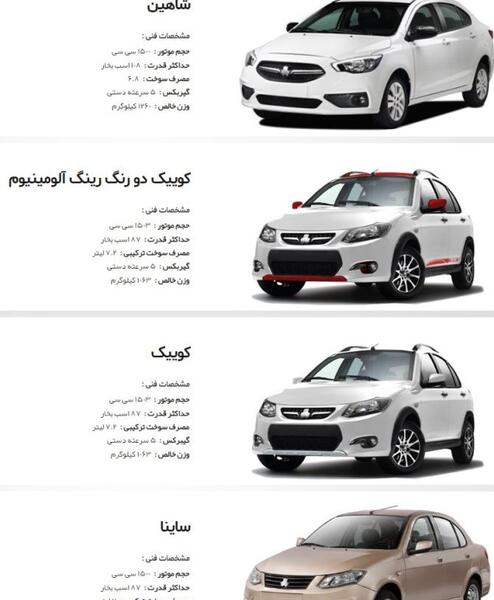 عکس ماشین های ثبت نامی سایپا