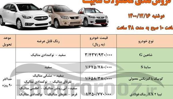 عکس ماشین های ثبت نامی سایپا