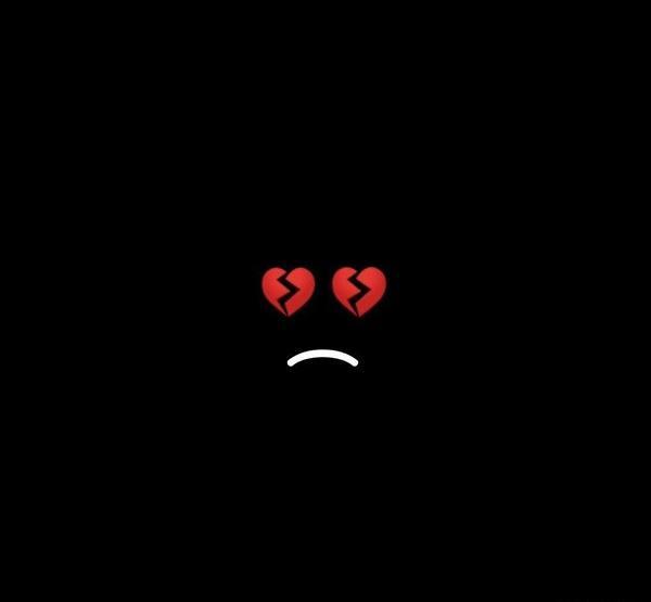 عکس صفحه سیاه قلب شکسته