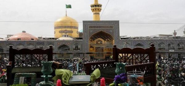 عکس دو شیر در حرم امام رضا