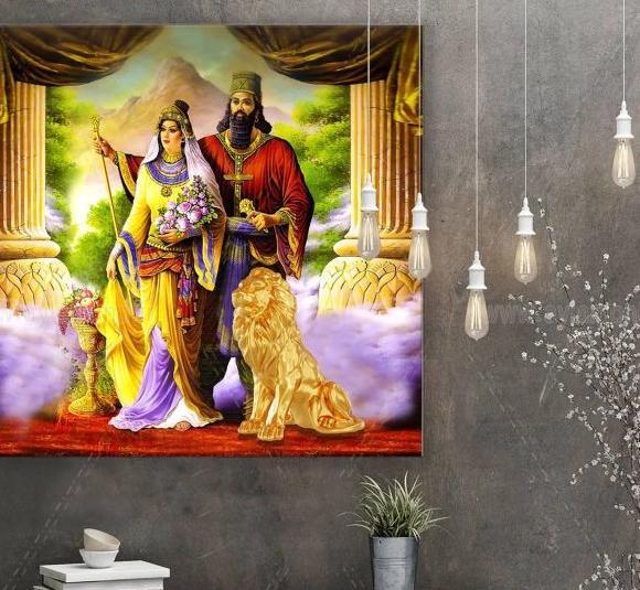 عکس واقعی کوروش کبیر و همسرش