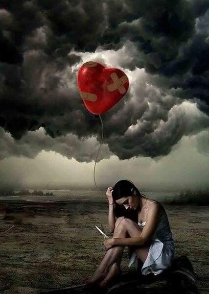 نقاشی فانتزی عکس قلب شکسته