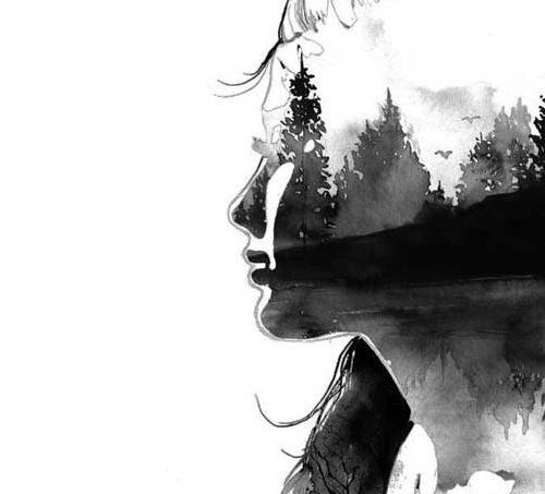 غمگین عکس پروفایل دخترونه سیاه و سفید فانتزی