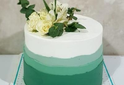 عکس کیک تولد دخترانه رنگ سبز