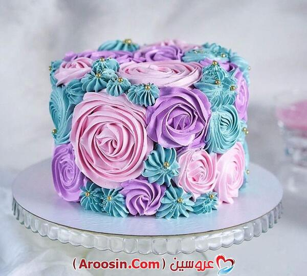 عکس کیک تولد دخترانه رنگ سبز