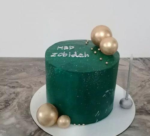 عکس کیک تولد دخترانه رنگ سبز