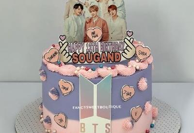 عکس کیک تولد دخترانه بی تی اس