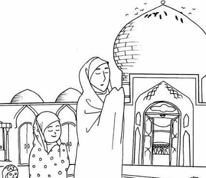 عکس حرم امام رضا نقاشی کودکانه
