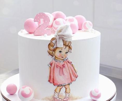 عکس کیک تولد دخترانه رنگی رنگی