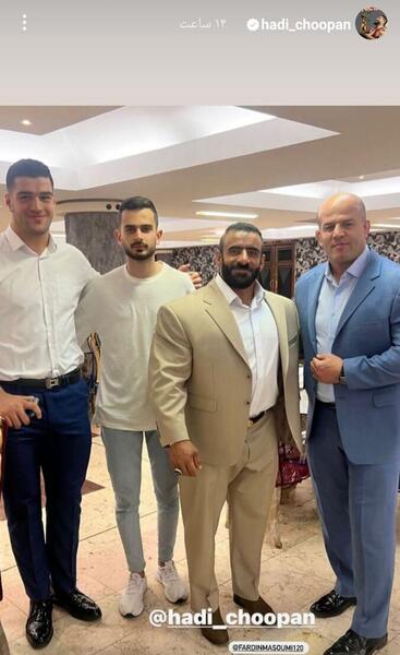 عکس هادی چوپان با کت شلوار
