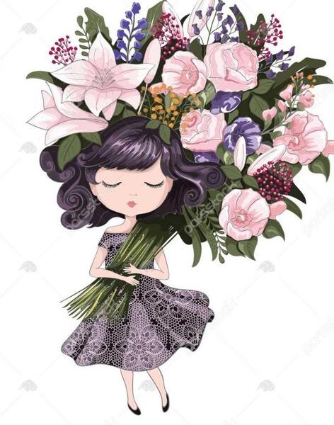 عکس گل کارتونی برای پروفایل