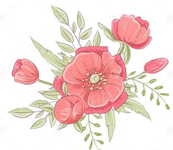 عکس گل کارتونی برای پروفایل