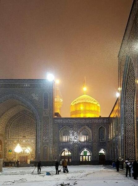 عکس پروفایل حرم امام رضا برفی