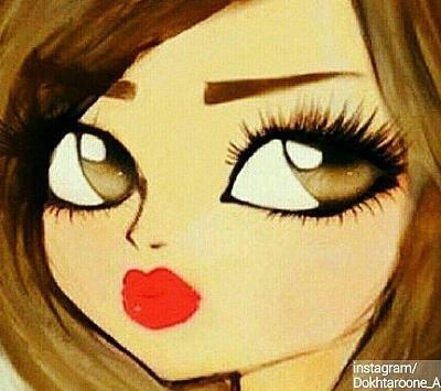 عکس پروفایل کارتونی دختر چشم درشت