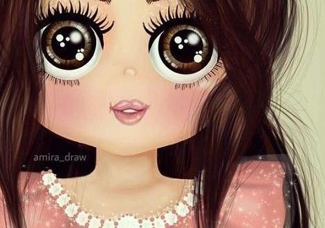 عکس پروفایل کارتونی دختر چشم درشت