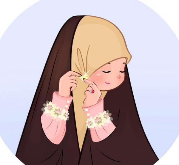 عکس پروفایل حجابی کارتونی