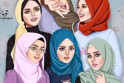 عکس پروفایل حجاب کارتونی