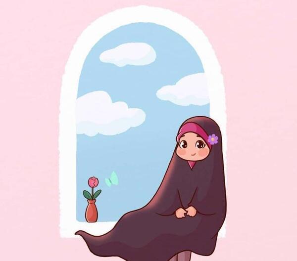 عکس دختر باحجاب برای پروفایل کارتونی