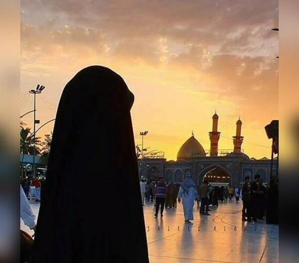 عکس پروفایل دختر چادری کنار حرم امام رضا