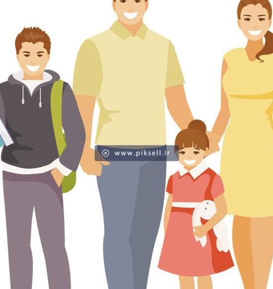 عکس نوشته پروفایل خانواده چهار نفره