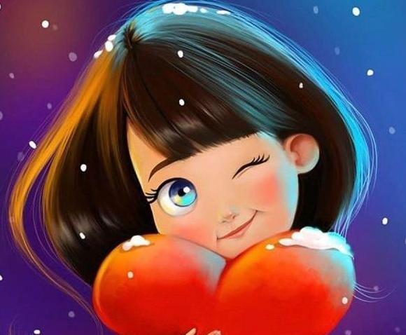 عکس پروفایل شاد کارتونی دخترانه شیک