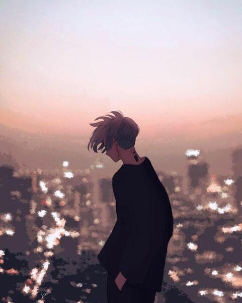 عکس پروفایل انیمه ای پسرانه غمگین