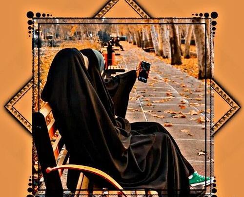 عکس پروفایل دخترونه با حجاب با گوشی
