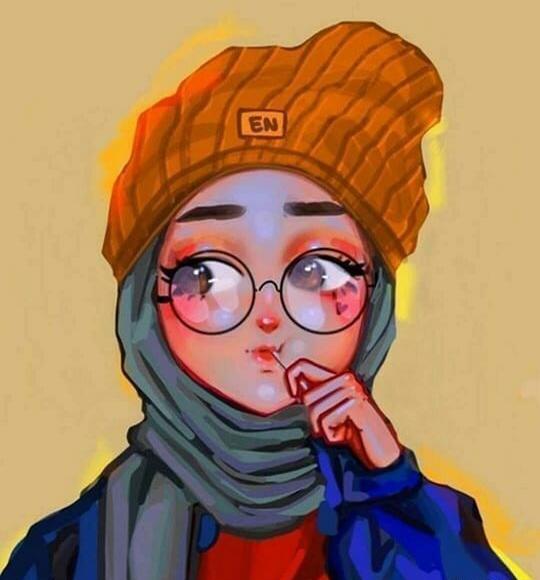 عکس پروفایل دختر با حجاب چادری کارتونی