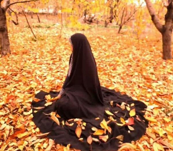 عکس پروفایل دختر با حجاب پاییزی