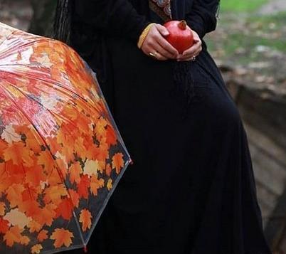 عکس پروفایل دختر با حجاب پاییزی