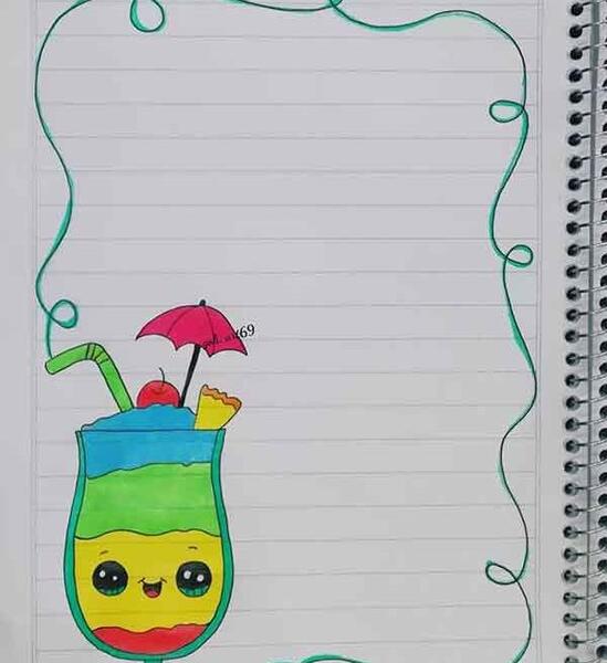 عکس نقاشی برای تزیین دفتر املا