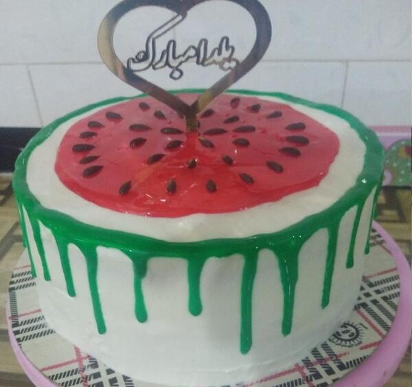 عکس کیک یلدای عروس