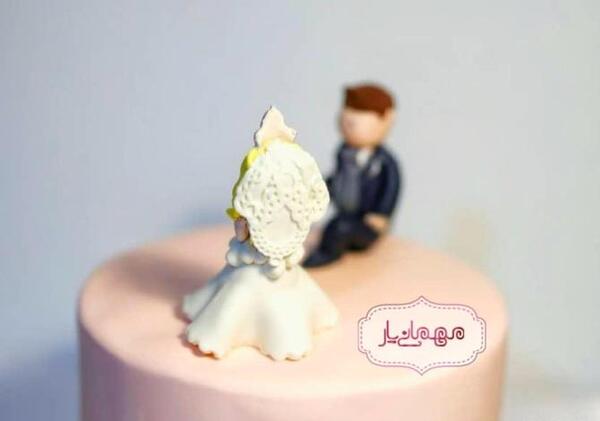 عکس کیک تولد عروس داماد