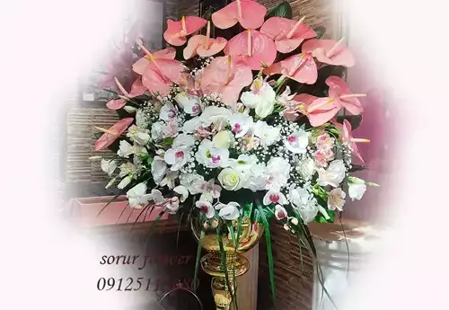 عکس دسته گل خواستگاری با شیرینی