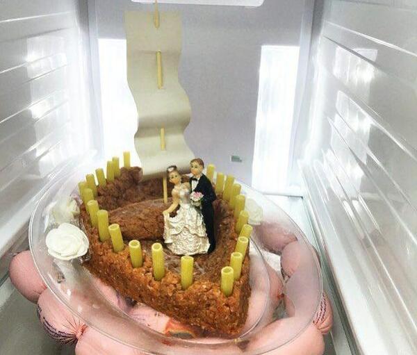 عکس کیک برای یخچال عروس