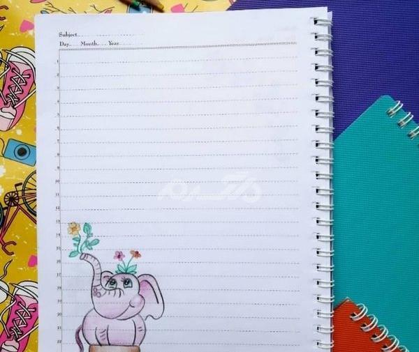 عکس تزیین دفتر مشق کلاس چهارم