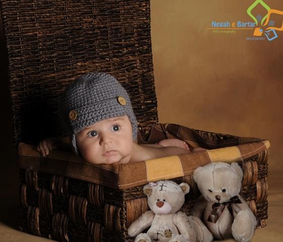 ژست عکس کودک یک ماهه
