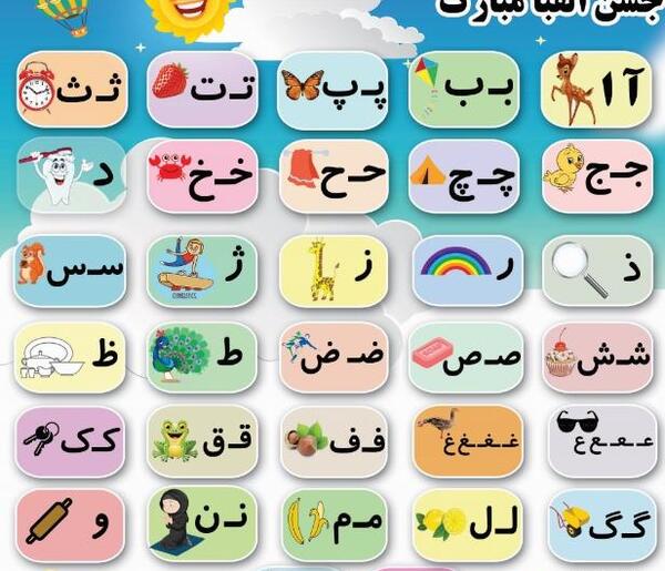 عکس حروف الفبا