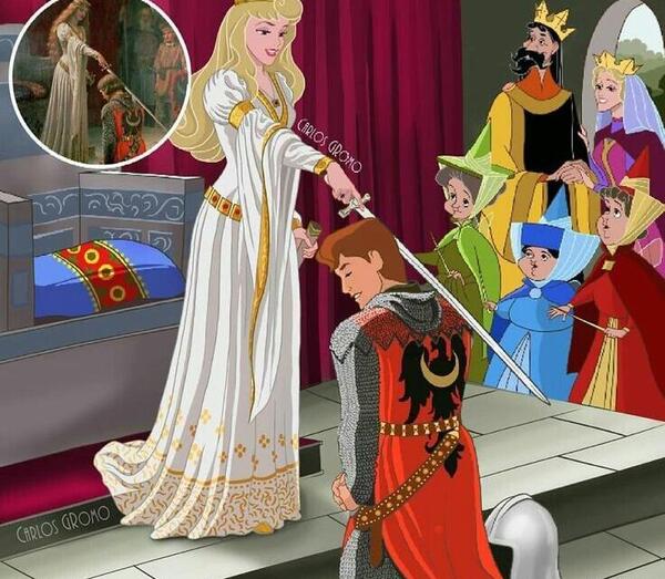 عکس نقاشی زیبای خفته