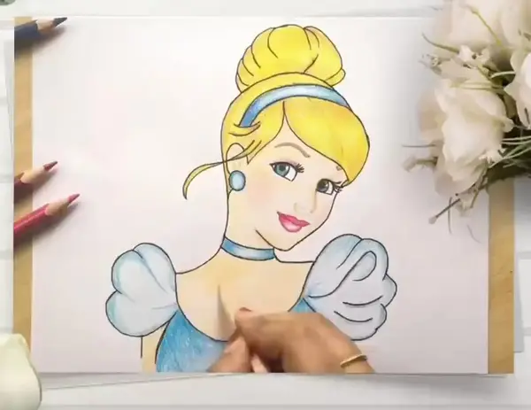 عکس نقاشی سیندرلا ساده