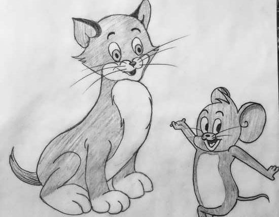 عکس تام و جری برای نقاشی