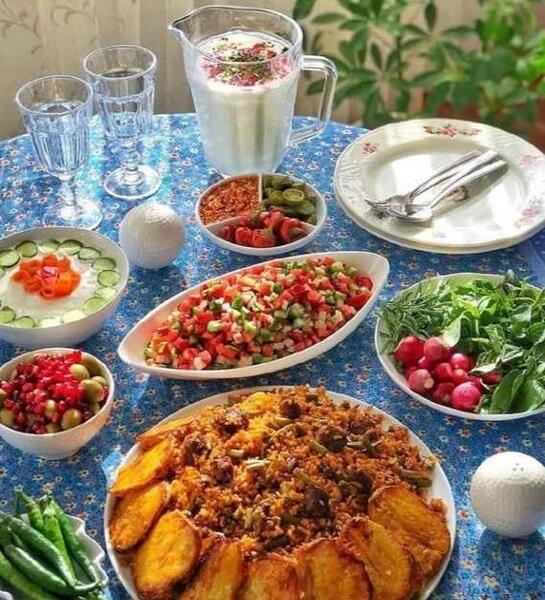 عکس سفره غذا لاکچری