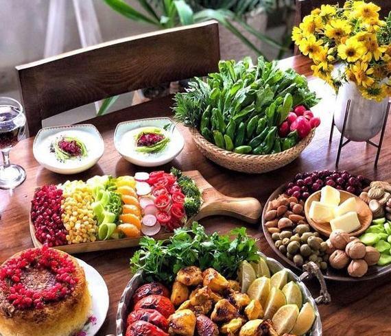 عکس سفره غذا لاکچری