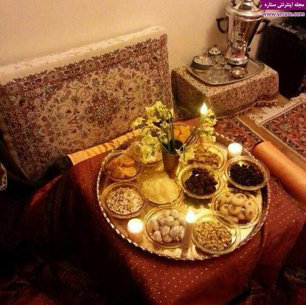 عکس سفره یلدا سنتی