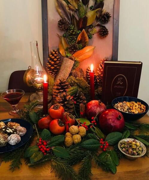 عکس سفره یلدا ساده و شیک