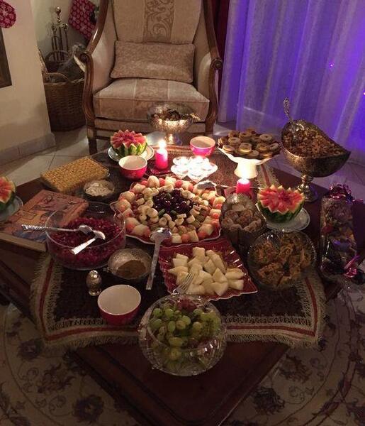 عکس سفره یلدا ساده و شیک